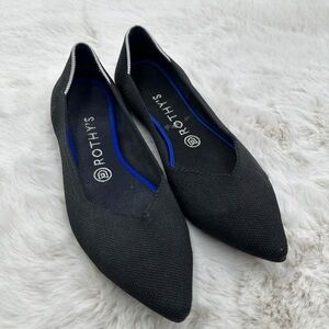 Rothy's The Point Black Flat Slip on Shoes Womens size 8.5‎